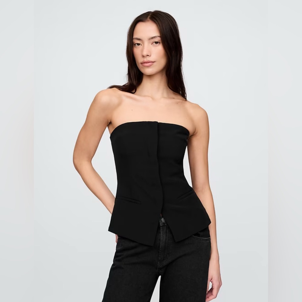 Gap Womens Strapless BiStretch Corset Top Medium Petite NWT SoldOut In This Size